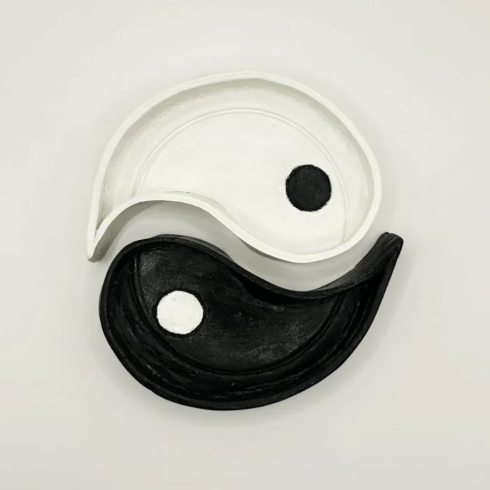 Tavă Ying & Yang lucrată manual