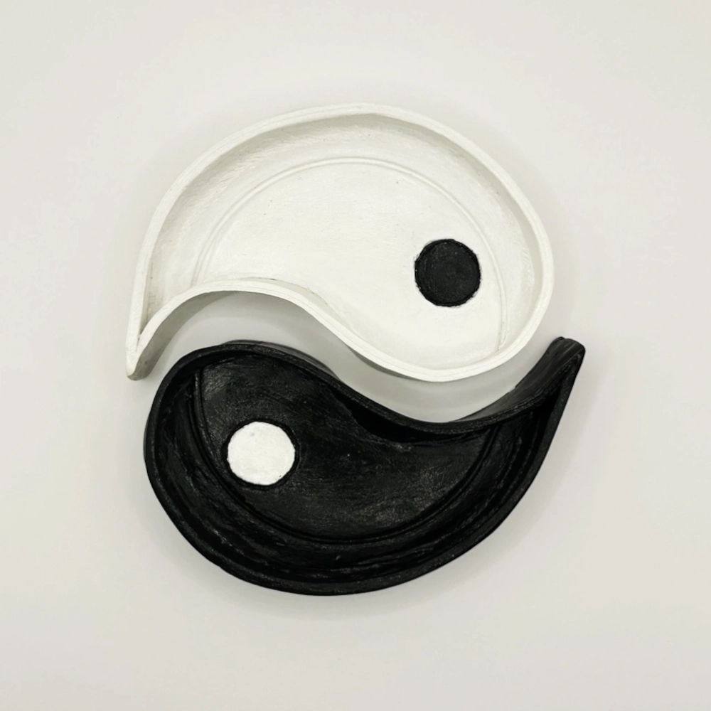 Tavă Ying & Yang lucrată manual
